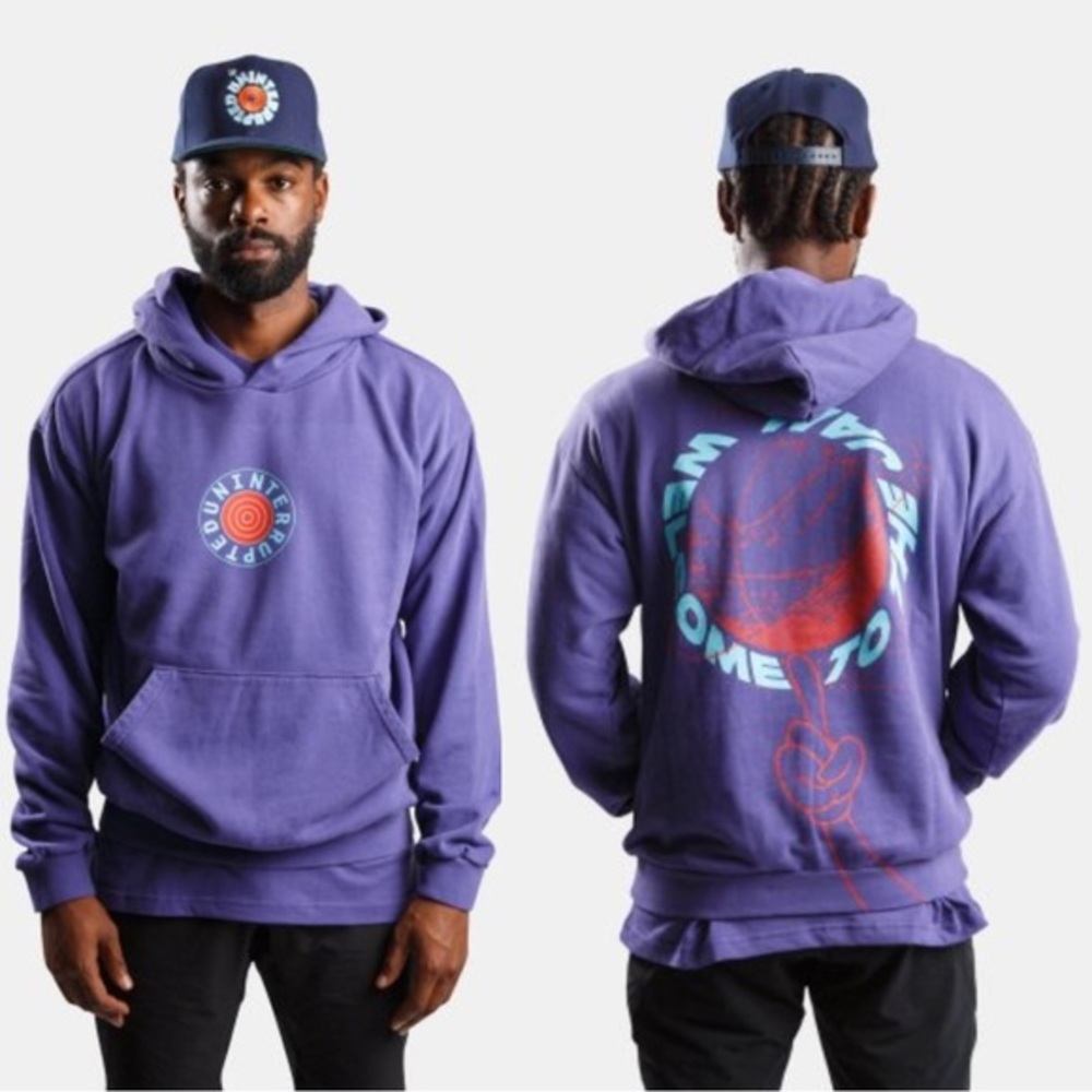RARE Uninterrupted X Space Jam A New Legacy Purple Hoodie 2021 Medium USA Made